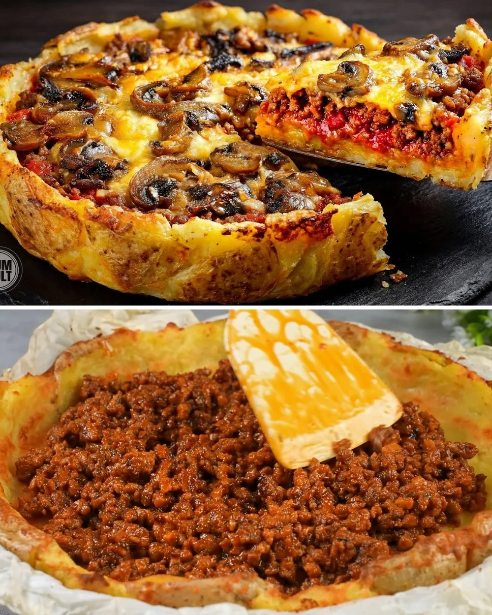 Knapperige aardappeltaart met overheerlijke vleesvulling