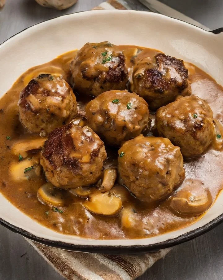 Oma's geheime gehaktballetjes recept met smakelijke gehaktballetjes op een bord