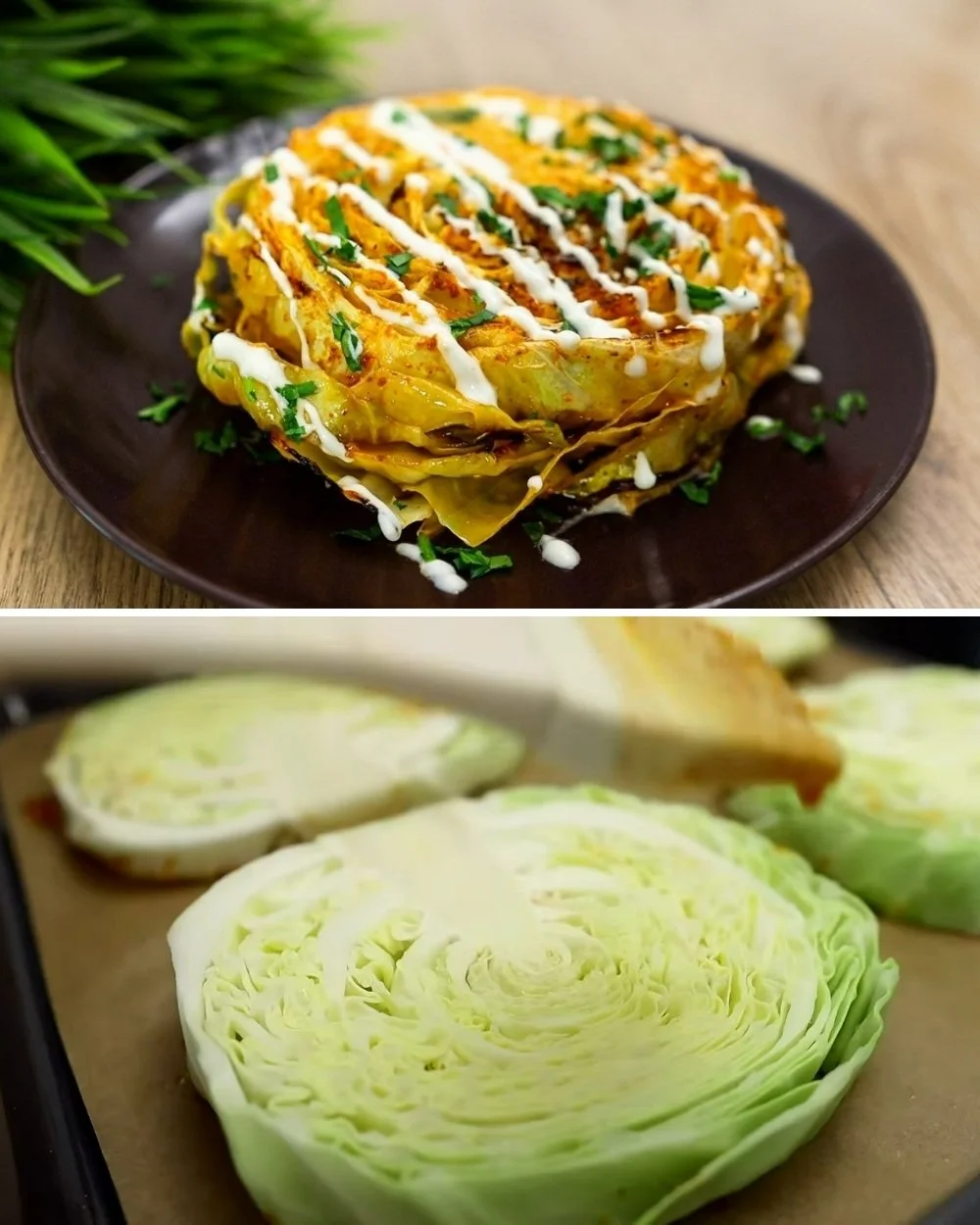 Heerlijke ovengebakken kool uit de oven, perfect bereid voor een gezonde maaltijd.