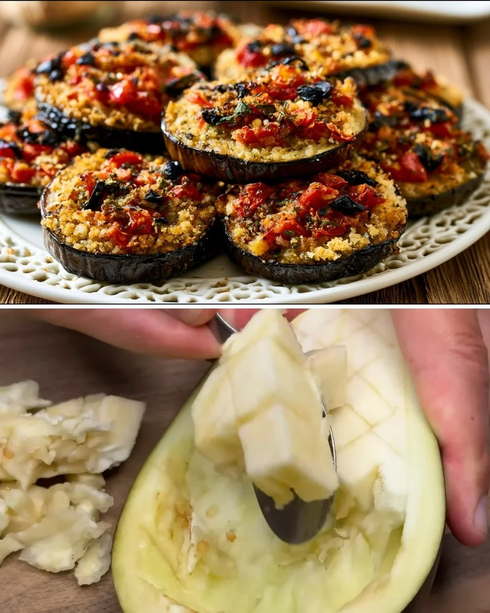 Authentiek recept voor Siciliaanse aubergines met verse ingrediënten.