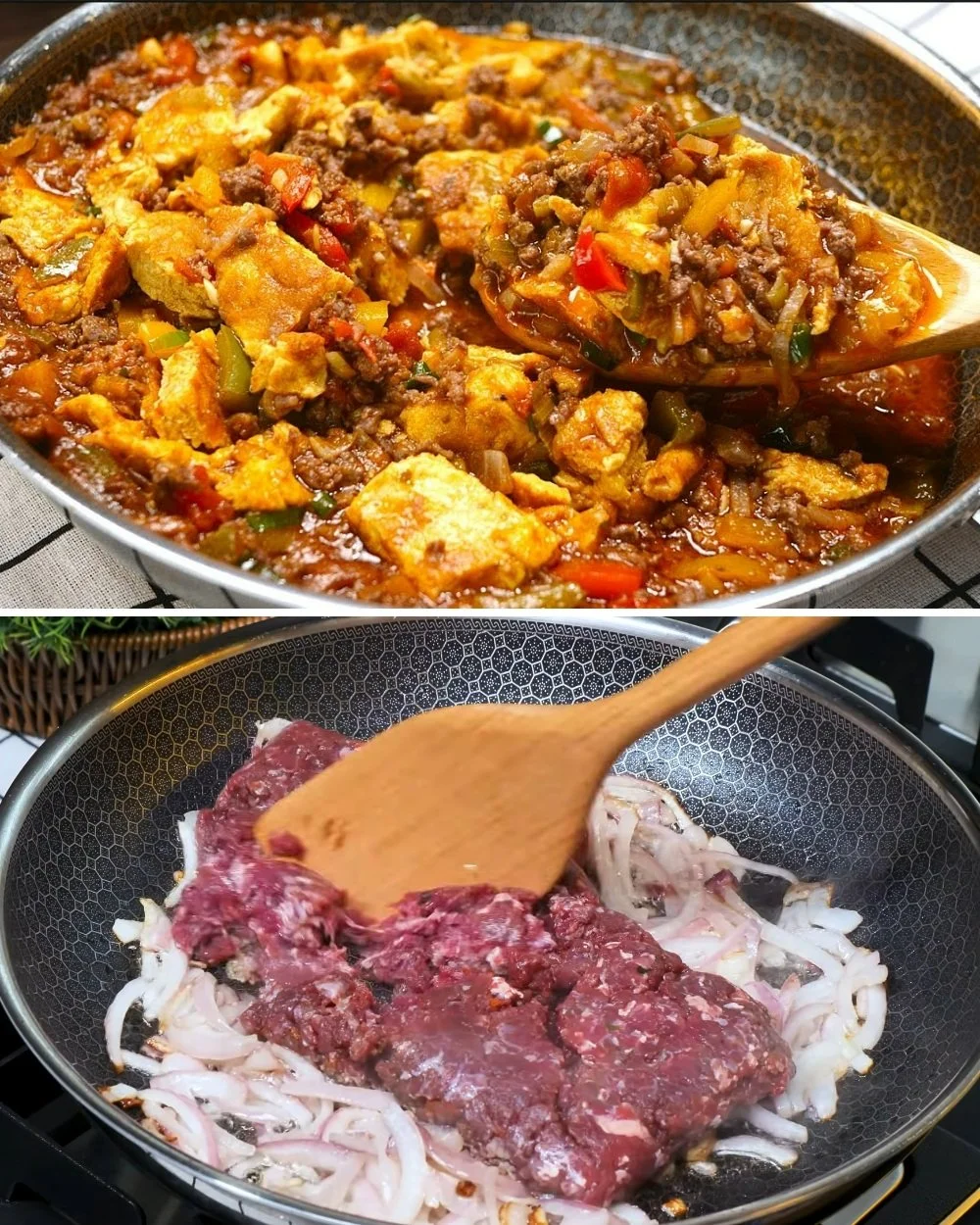 Snelle rundvlees eieren recept bereid in 15 minuten