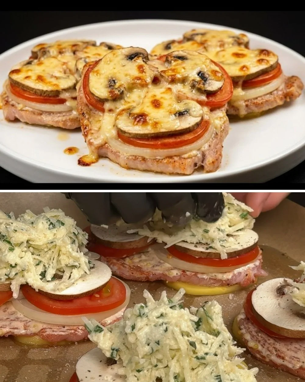 Varkensvlees en aardappelen met salade, een eenvoudig en smakelijk dinerrecept.