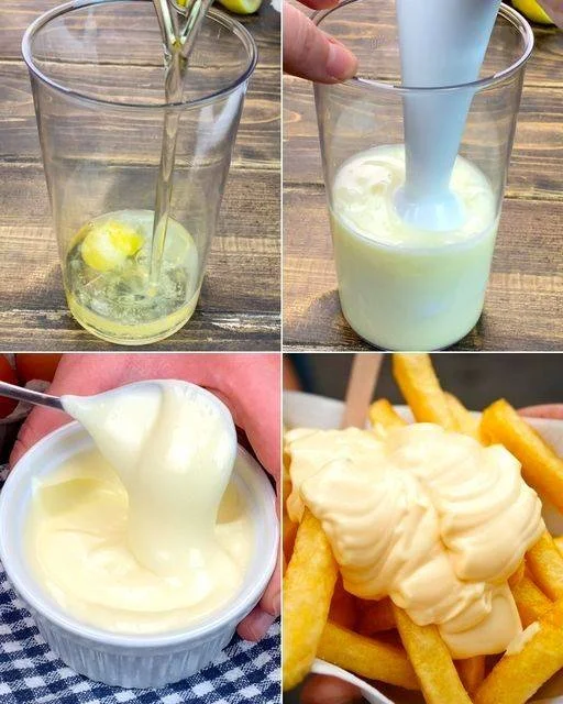 Zelfgemaakte mayonaise maken met een blender en verse ingrediënten.