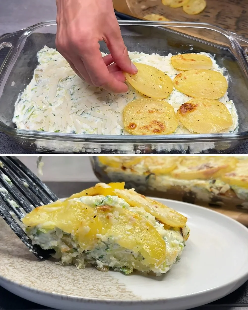 Aardappelen en courgette gerecht dat gezond en lekker is