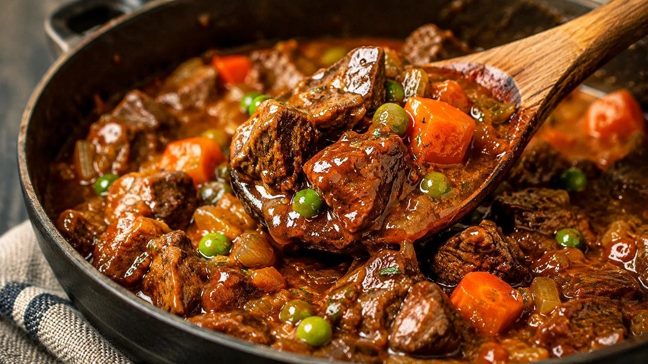 Heerlijke rundvleesstoofpot gerecht met Italiaanse smaken