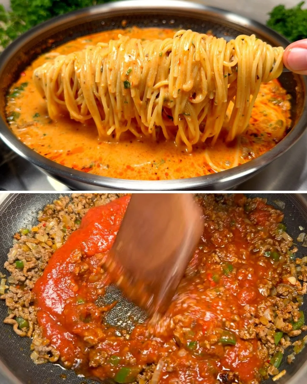 Gek lekkere pasta die elke dag bereid kan worden, met smakelijke ingrediënten.