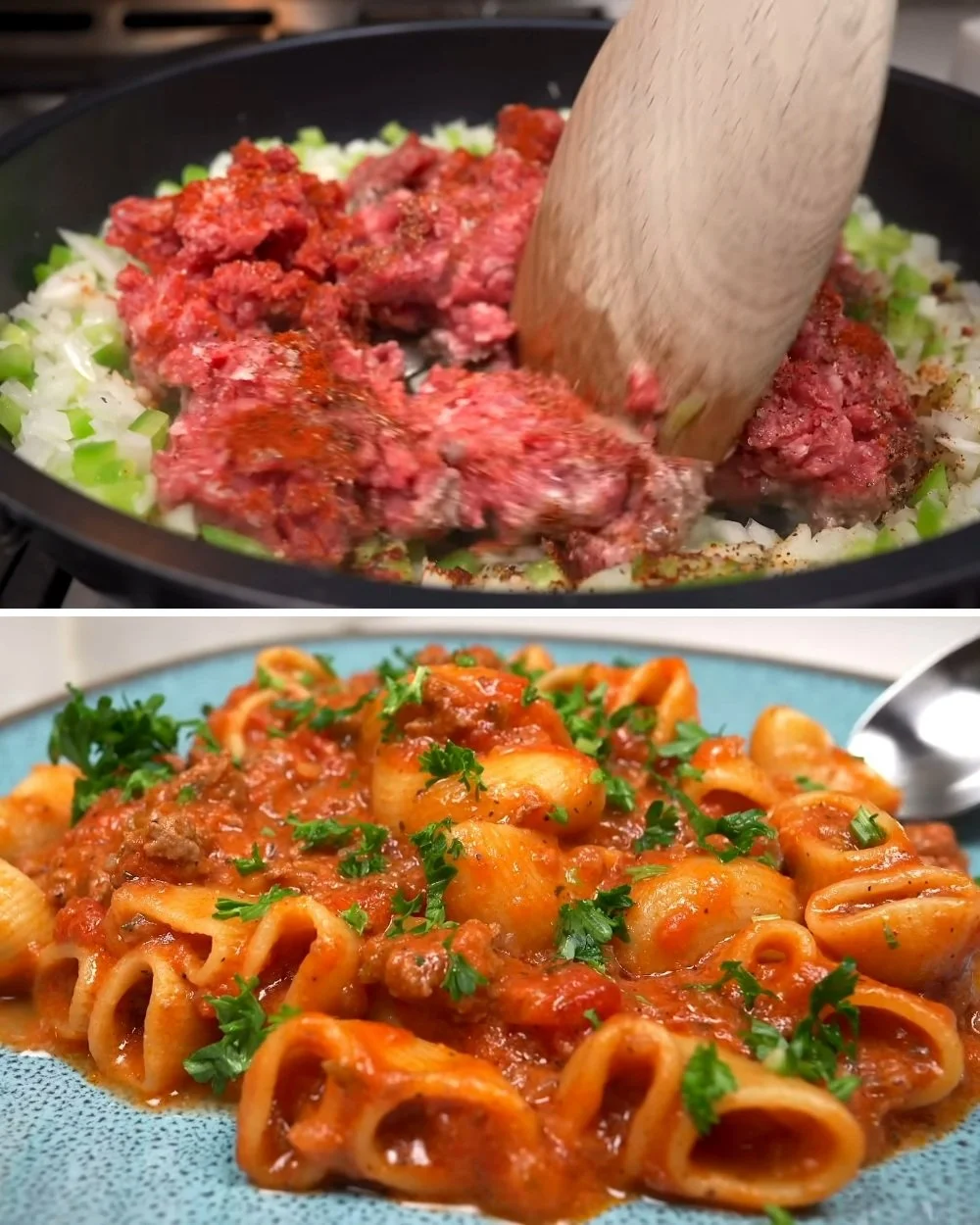 Een bord met heerlijke pasta die een geheim ingrediënt bevat.