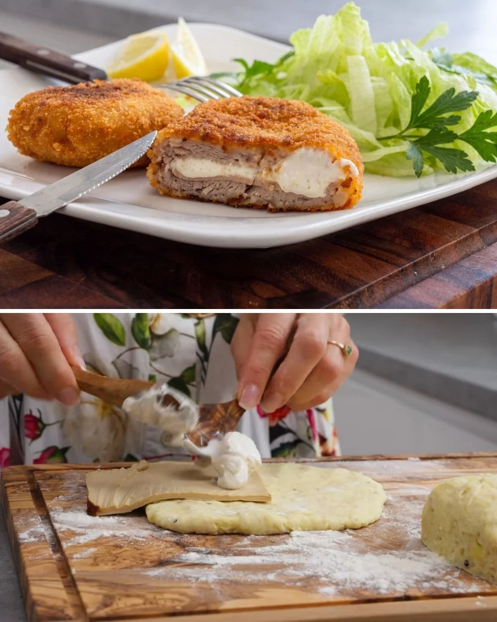 Heerlijke en gezonde vegan cordon bleu, krokant en romig