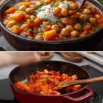 Heerlijke zoete aardappel goulash met diverse groenten en kruiden
