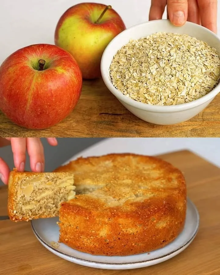 Saftiger Oatmeal-Apfel-Kuchen, gesund und lecker, perfekt für dein nächstes Dessert.