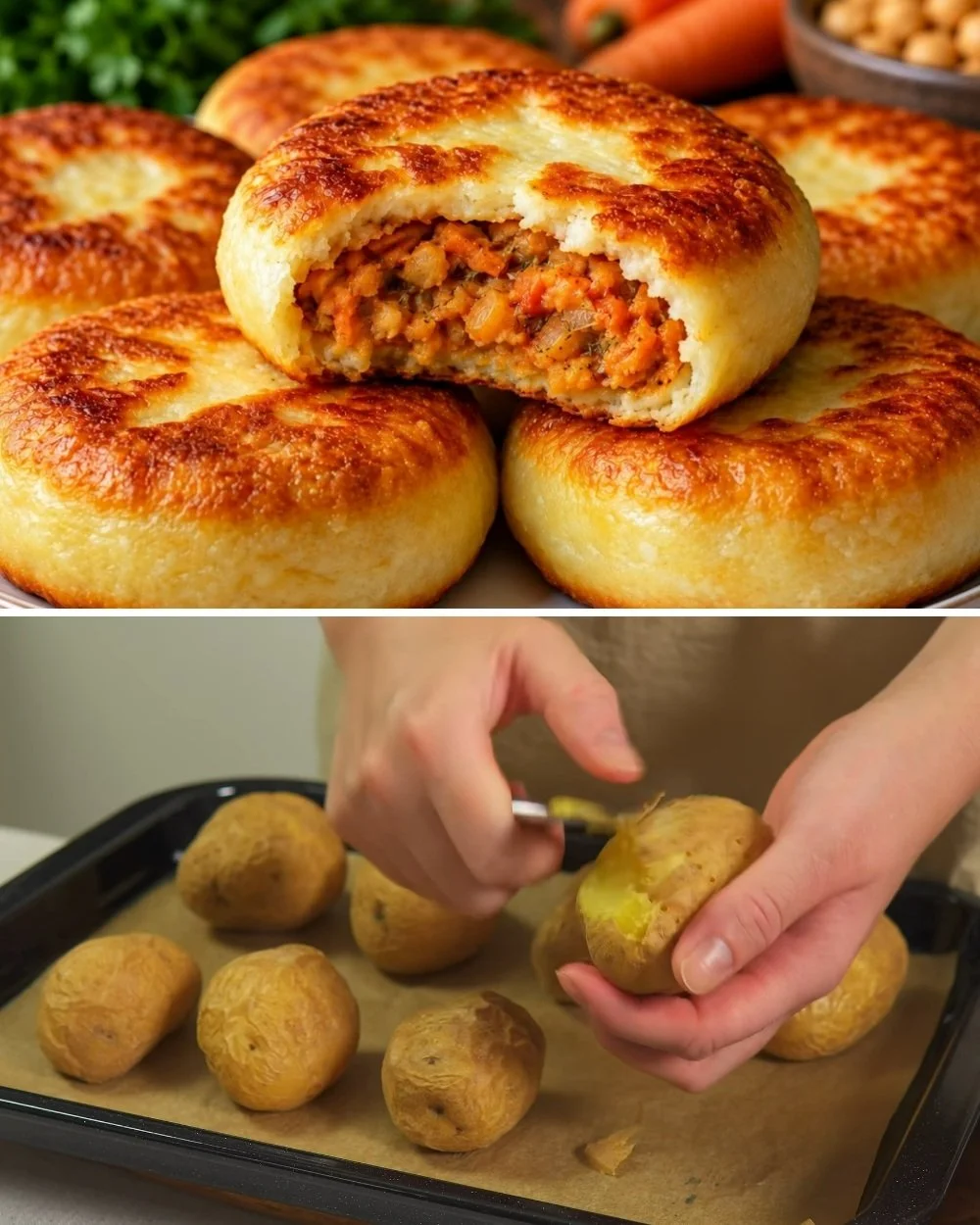 Een gezond gerecht met kikkererwten en aardappels