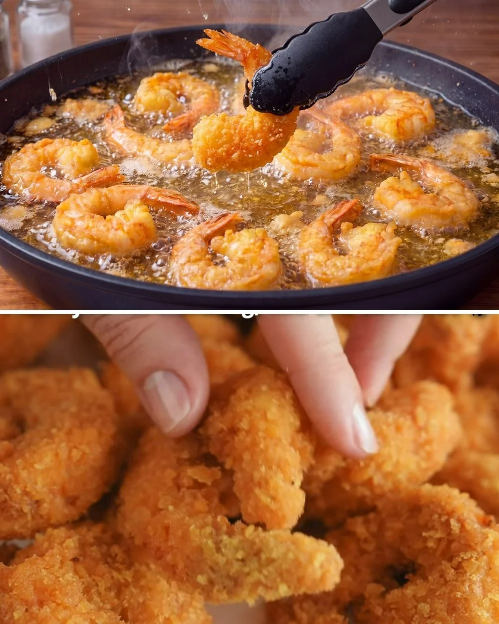 Heerlijke zelfgemaakte crispy garnalen, beter dan KFC wings.