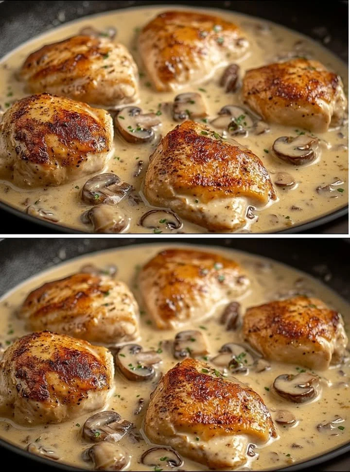 Heerlijke champignon kipgerecht met sappige kipfilet