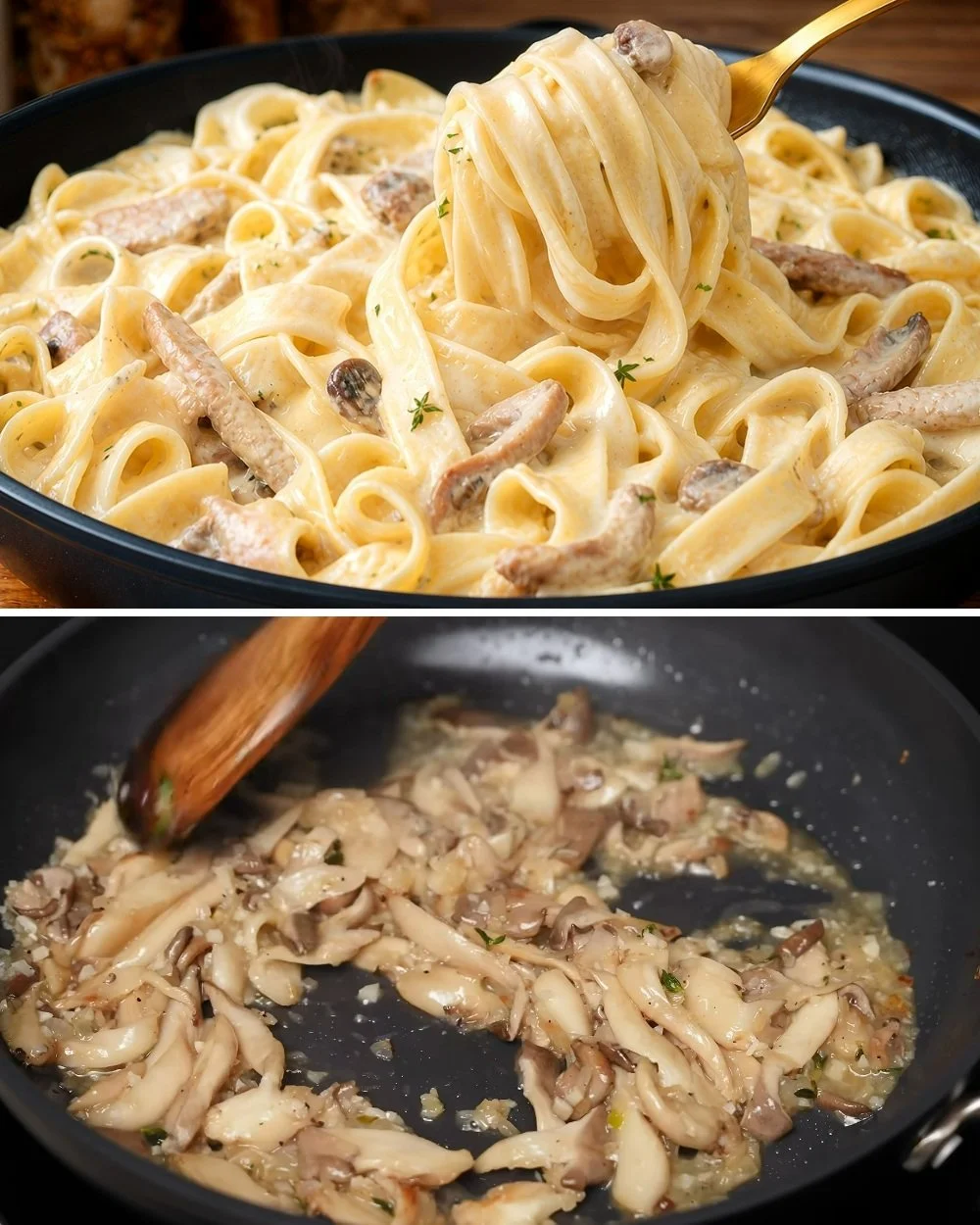Romige Fettuccine Alfredo met een rijke saus en verse ingrediënten
