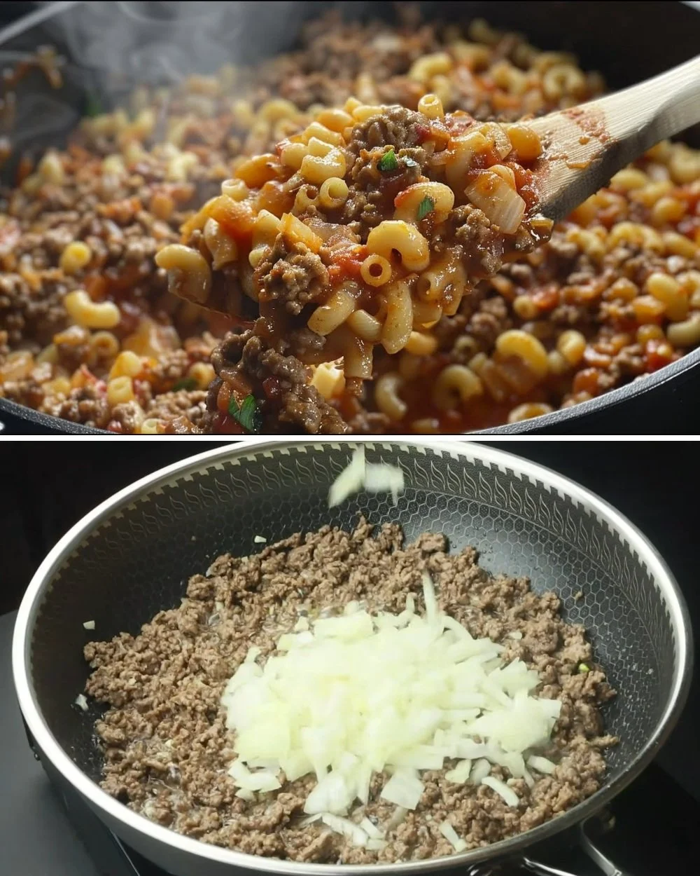 Heerlijk gerecht met gehakt, eenvoudig dinerrecept voor een snelle maaltijd.