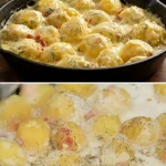 Romige aardappelen met kaas en krokante spek, heerlijk gerecht