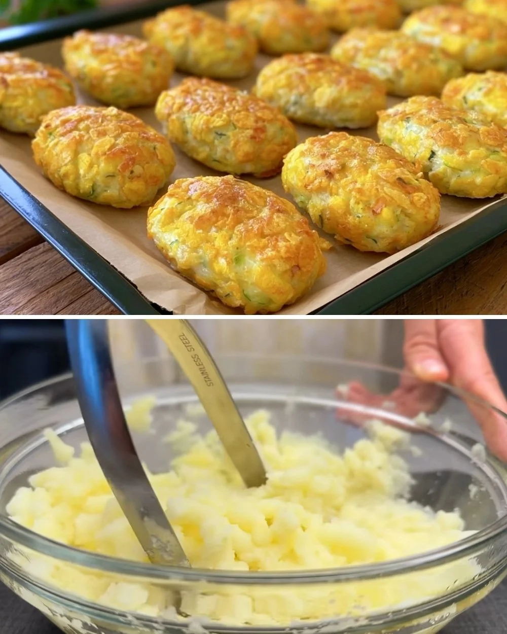 Knapperig aardappel- en courgette gerecht, perfect recept voor elke week.