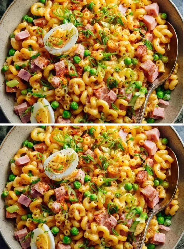 Indische Macaroni met Ham en Ketjap, een snelle doordeweekse maaltijd.