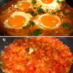 Zucchini Shakshuka: Een kleurrijk gerecht met eieren en courgette