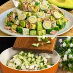 Heerlijk avocado- en komkommerhapje, snel te bereiden voor een gezonde snack.